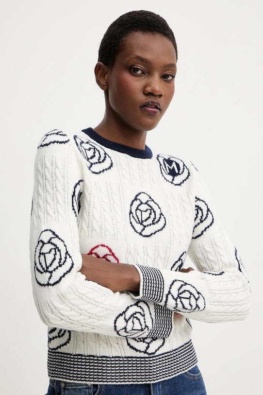 Marella pulover de lână alb 2523366114200