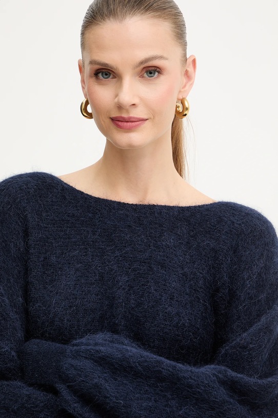 Marella sweter z dodatkiem wełny granatowy 2523366384200