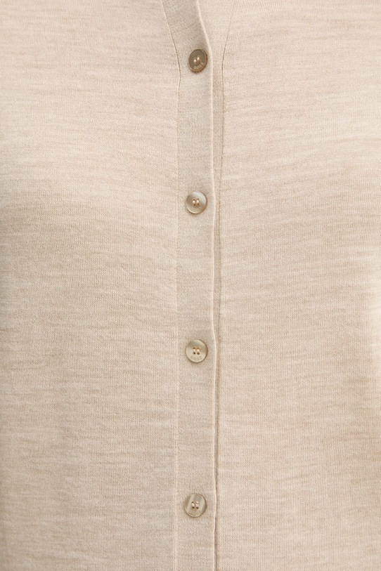 Vlnený kardigán BOSS 50545031 béžová