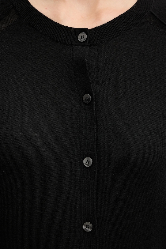 BOSS kardigan wełniany 50545031 czarny