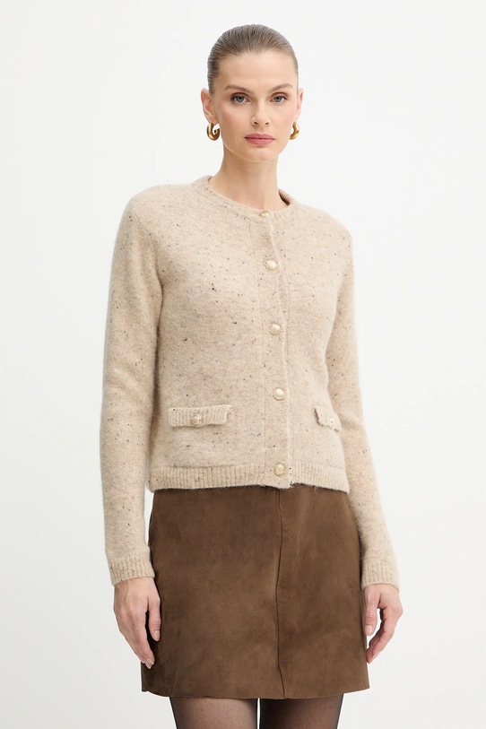 Кардиган с добавлением шерсти Marella меланж бежевый 2523346132200