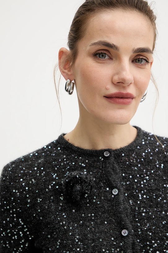 Marella gyapjú kardigán fekete 2523346152200