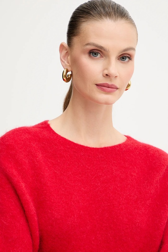 Marella sweter z dodatkiem wełny czerwony 2523366352200