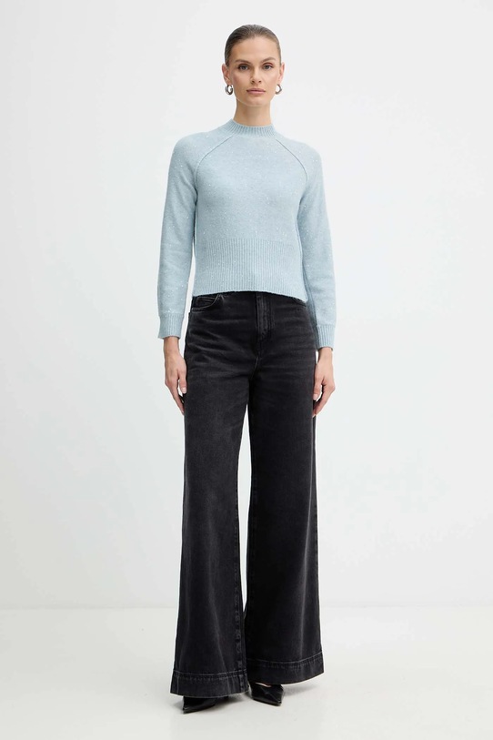 Marella sweter z domieszką wełny Emme by Marella 2525366022200 niebieski AW25