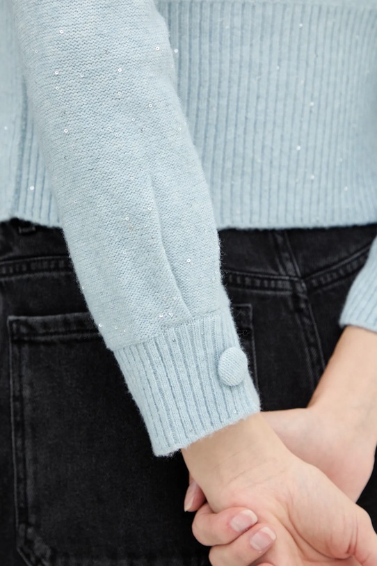 Marella sweter z domieszką wełny Emme by Marella 2525366022200 niebieski