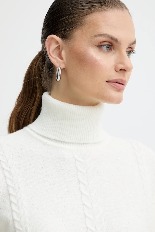 Marella sweter z dodatkiem wełny Emme by Marella beżowy 2525366032200