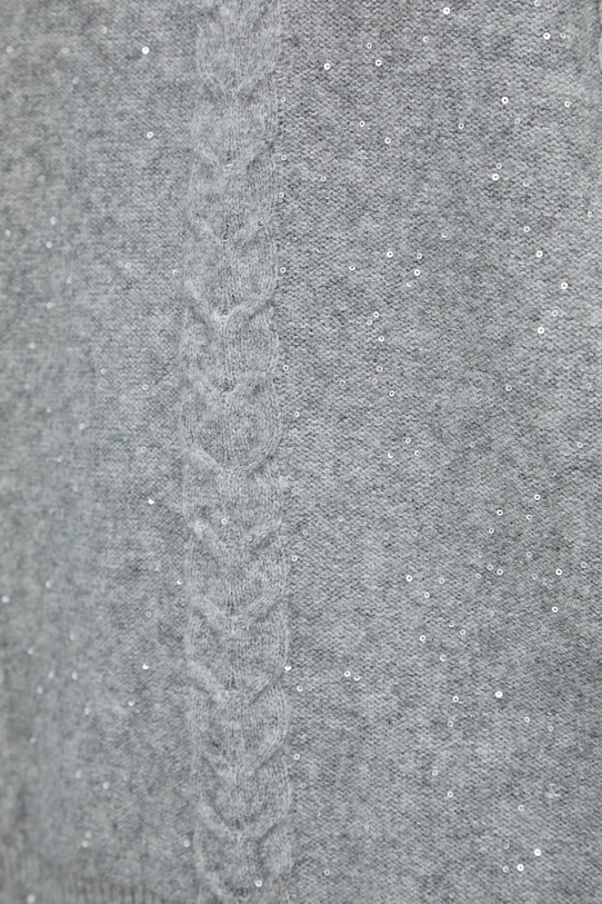Marella sweter z dodatkiem wełny Emme by Marella 2525366032200 szary