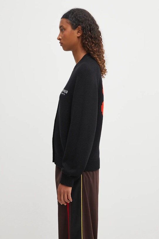 Kardigán Kenzo Boke Flower Placed Cardigan FF62CA7063LA čierna AW25
