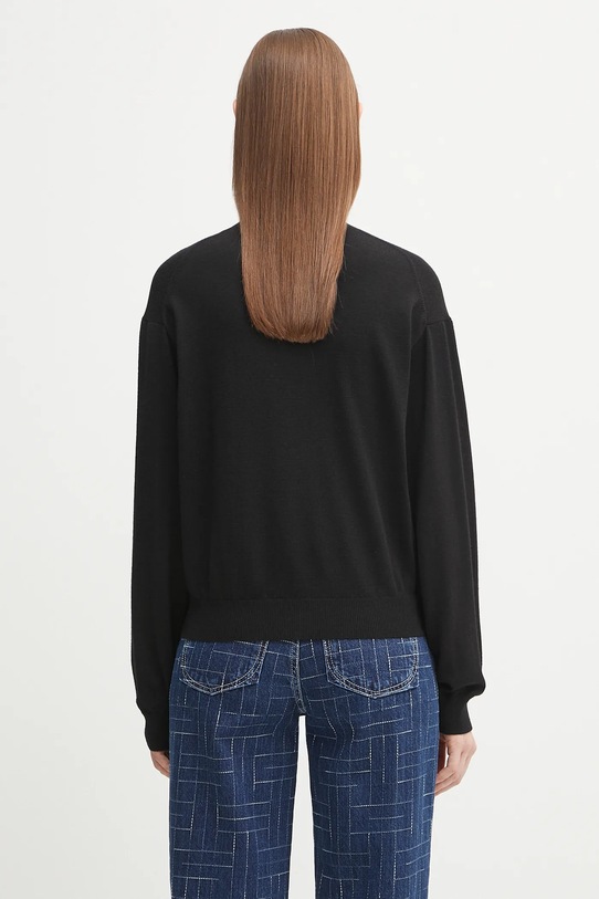 Дрехи Вълнена жилетка Kenzo Rws Boke Flower Crest Crewneck Cardigan FF62CA7183LB черен