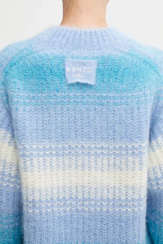 Kenzo wool blend jumper Speed Stripe Hairy Knit Jumper FF62PU7163CG blue