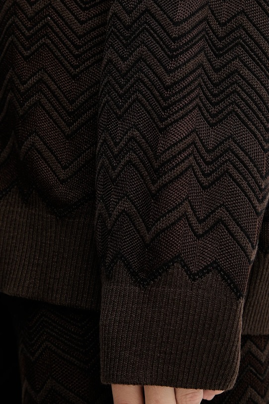 Missoni sweter z wełną DS25WN14.BK01CP brązowy