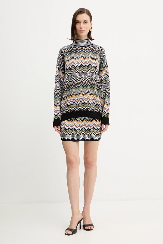 Missoni sweter z dodatkiem wełny DS25WN16.BK01CQ brązowy AW25