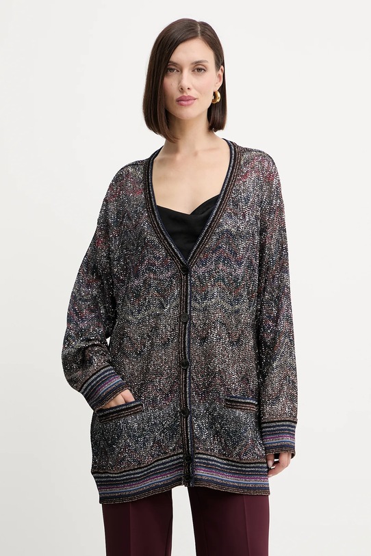 Missoni cardigan cu modele bleumarin DS25WM0T.BC005G