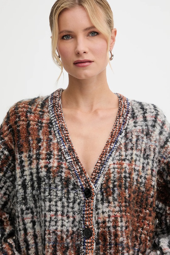 Missoni kardigan z dodatkiem wełny brązowy DS25WM1N.BC005M