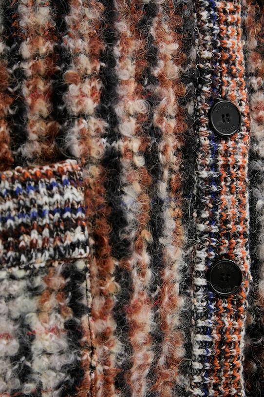 Ζακέτα με προσθήκη μαλλιού Missoni DS25WM1N.BC005M καφέ