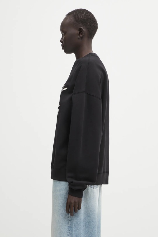 Anine Bing bluza bawełniana miles A.08.11374 czarny AW25