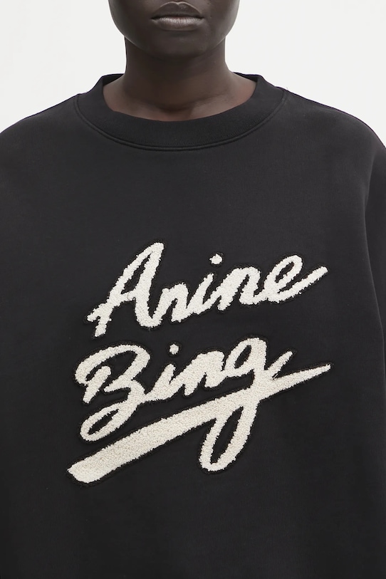 Anine Bing bluza bawełniana miles czarny A.08.11374