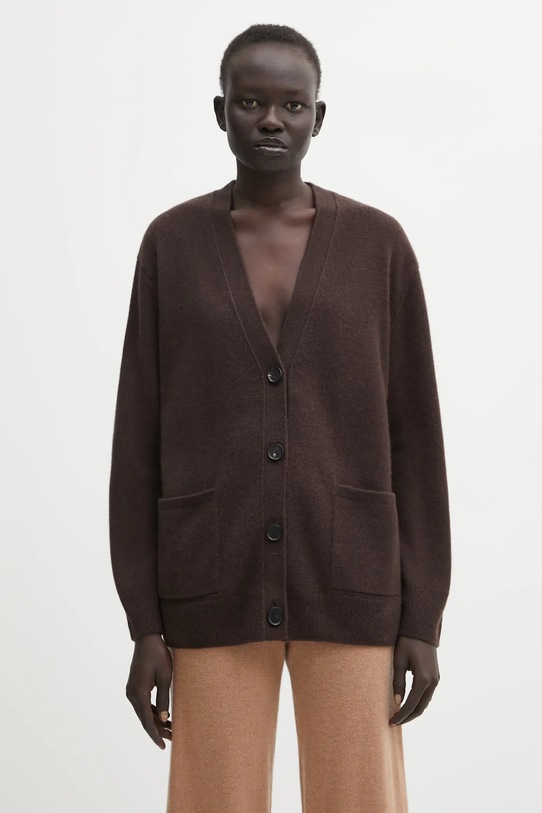 Кашмирена жилетка Anine Bing jackson изчистен кафяв A.09.10222