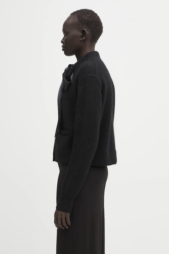 Anine Bing kardigan z dodatkiem wełny rhodes A.09.10577 czarny AW25