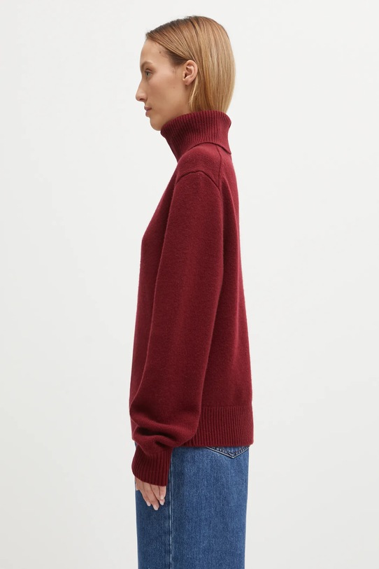 Anine Bing sweter wełniany idra A.09.11270 bordowy AW25