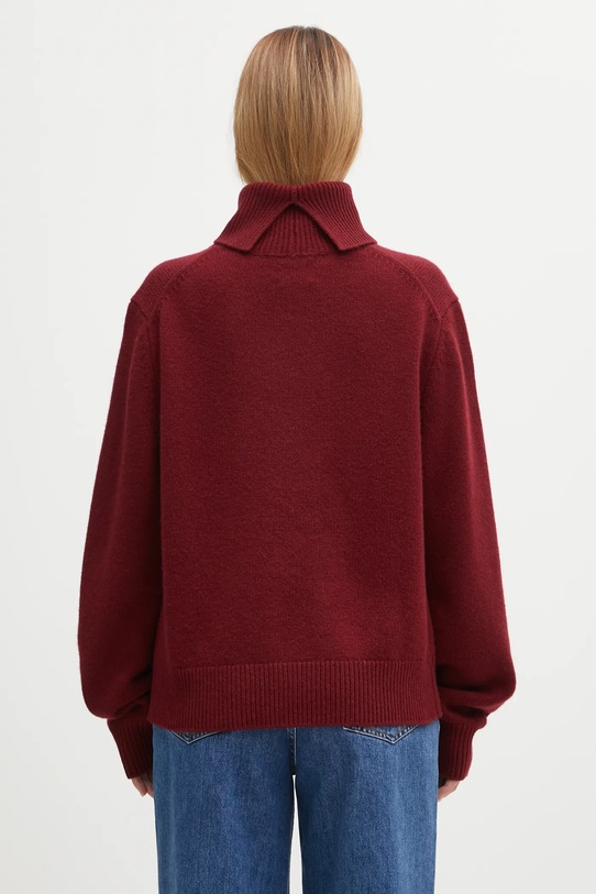 Odzież Anine Bing sweter wełniany idra A.09.11270 bordowy