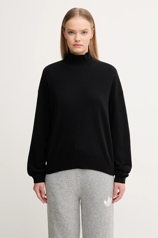 Napapijri sweter z dodatkiem wełny D-Mis golf czarny NP0A88XK9411