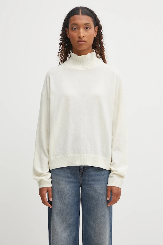 Napapijri wool blend sweater D-Mis medium thickness beige NP0A88XKN1J1