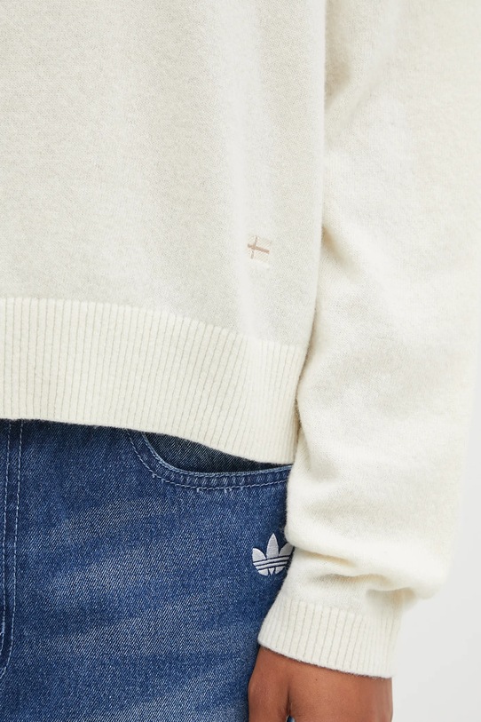 Napapijri sweter z dodatkiem wełny D-Mis beżowy NP0A88XLN1J1