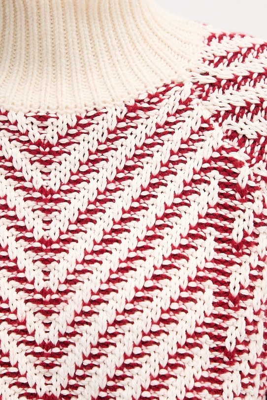 Tommy Hilfiger sweter z dodatkiem wełny WW0WW46410 czerwony