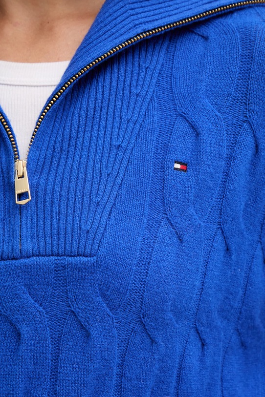 Tommy Hilfiger pulover de lână WW0WW46425 albastru