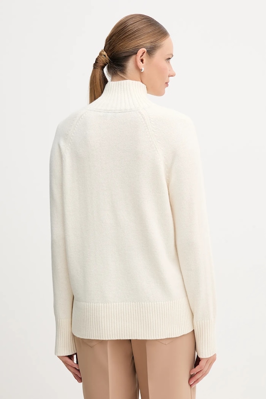 Odzież Tommy Hilfiger sweter z dodatkiem wełny WW0WW46434 beżowy