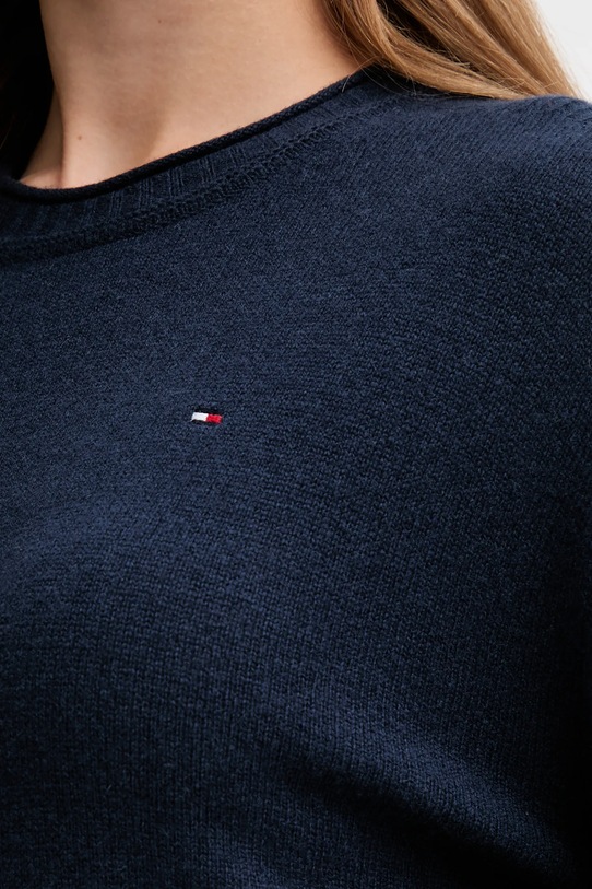 Шерстяной свитер Tommy Hilfiger WW0WW46438 тёмно-синий