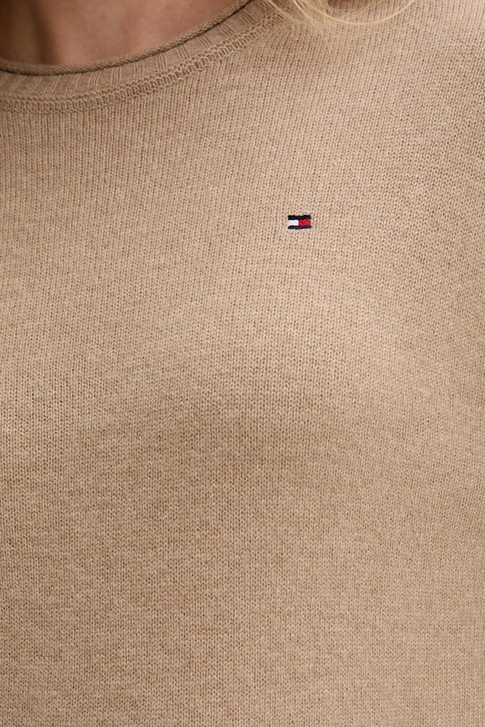 Шерстяной свитер Tommy Hilfiger WW0WW46438 бежевый