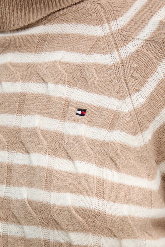 Tommy Hilfiger sweter wełniany WW0WW46791 beżowy