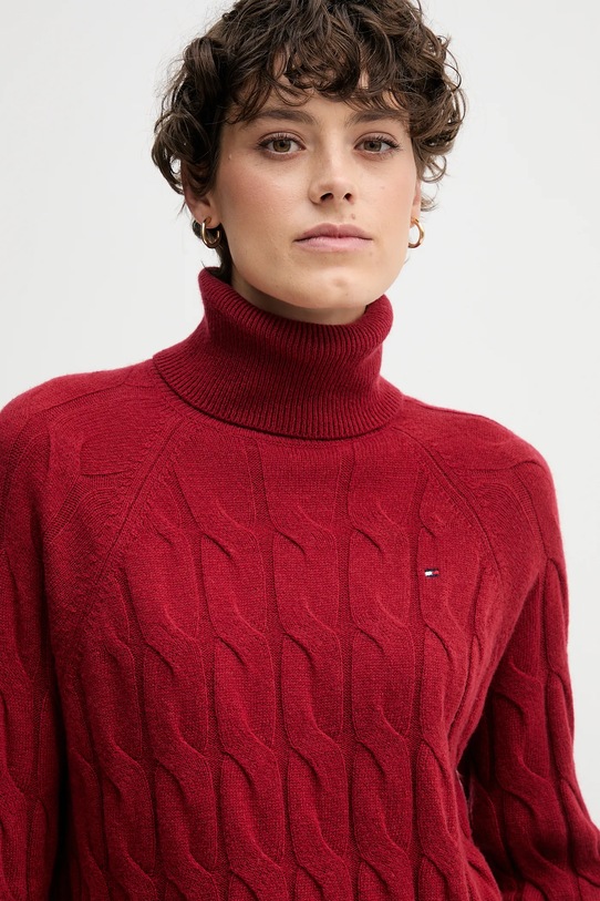 Шерстяной свитер Tommy Hilfiger WW0WW46791 бордо