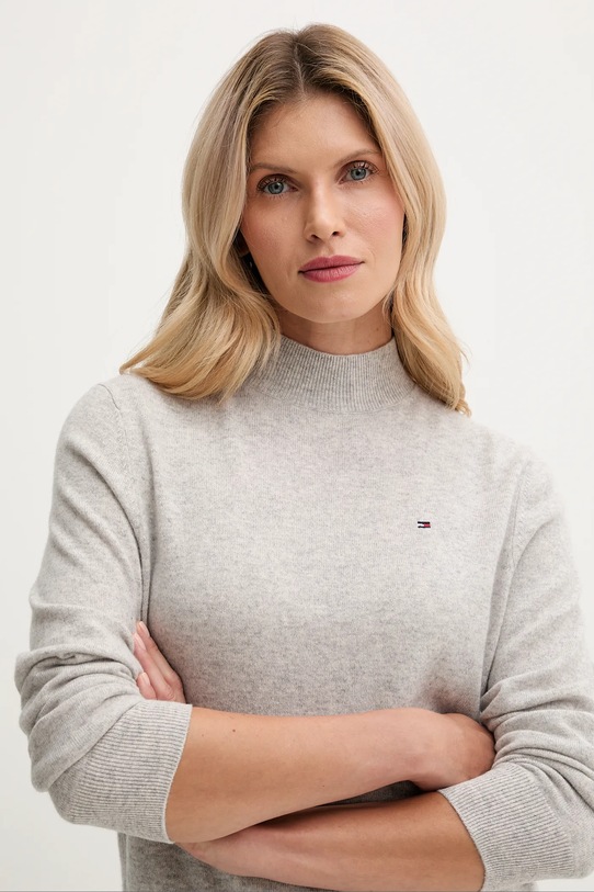 Tommy Hilfiger sweter wełniany szary WW0WW47468