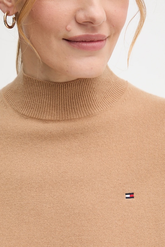 Tommy Hilfiger pulover de lână WW0WW47468 verde