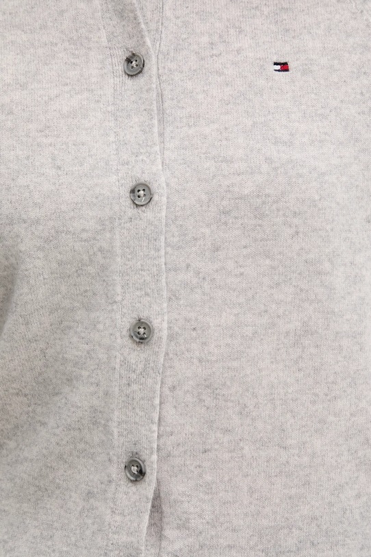 Vlnený kardigán Tommy Hilfiger WW0WW47469 sivá