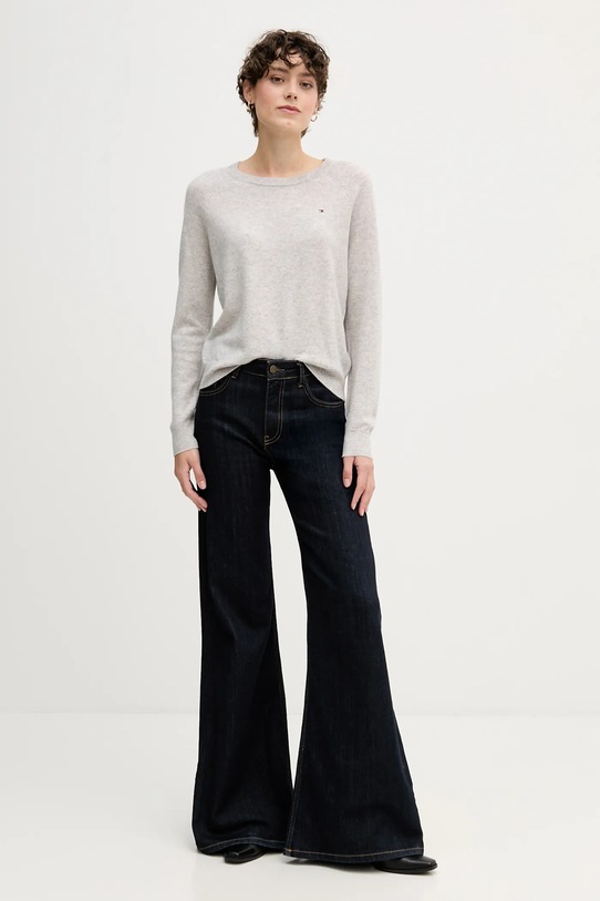 Tommy Hilfiger sweter wełniany WW0WW47470 szary AW25
