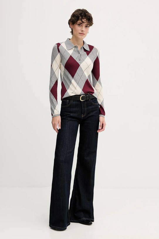 Tommy Hilfiger sweter bawełniany WW0WW48393 szary AW25