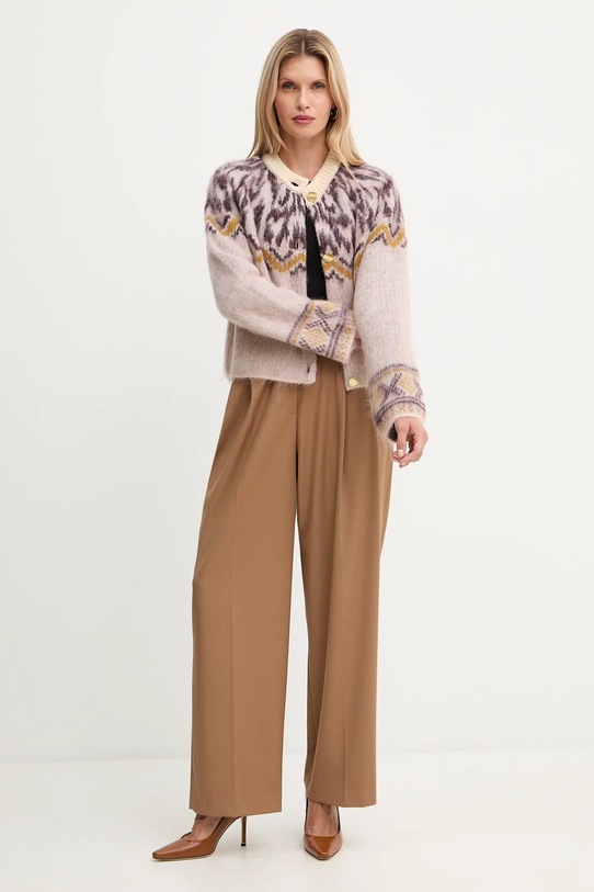 Forte Forte kardigan z dodatkiem wełny 14459.myknit beżowy AW25