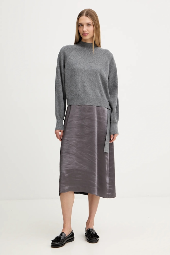 Šaty a svetr BOSS midi šedá 50547867