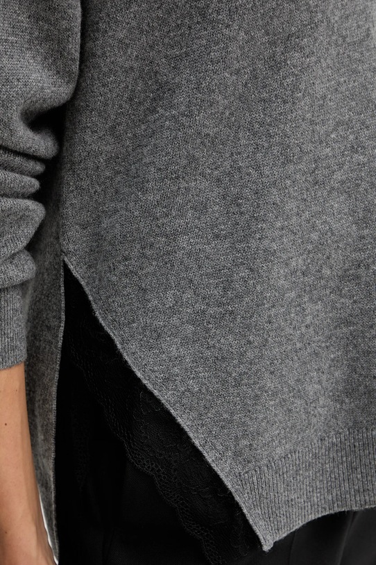 BOSS sweter wełniany 50547882 szary