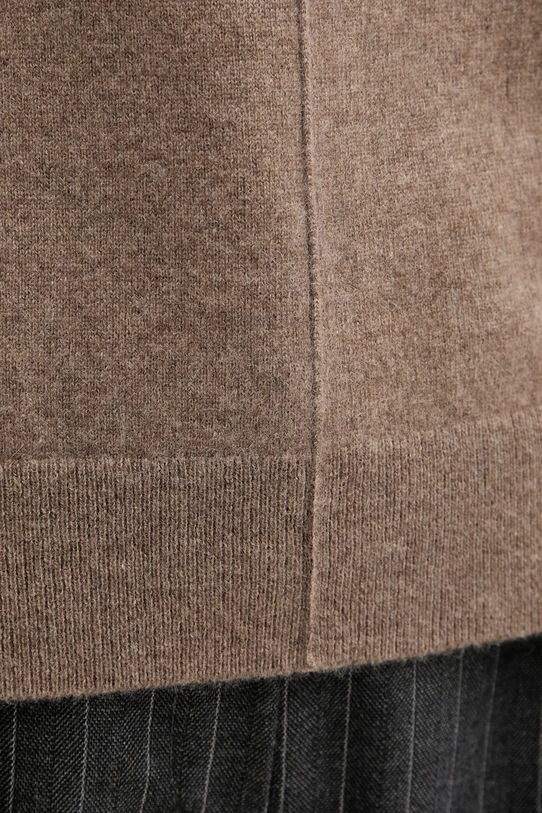 BOSS sweter kaszmirowy 50547883 brązowy