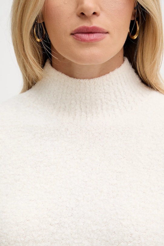 BOSS sweter z dodatkiem wełny 50547907 beżowy