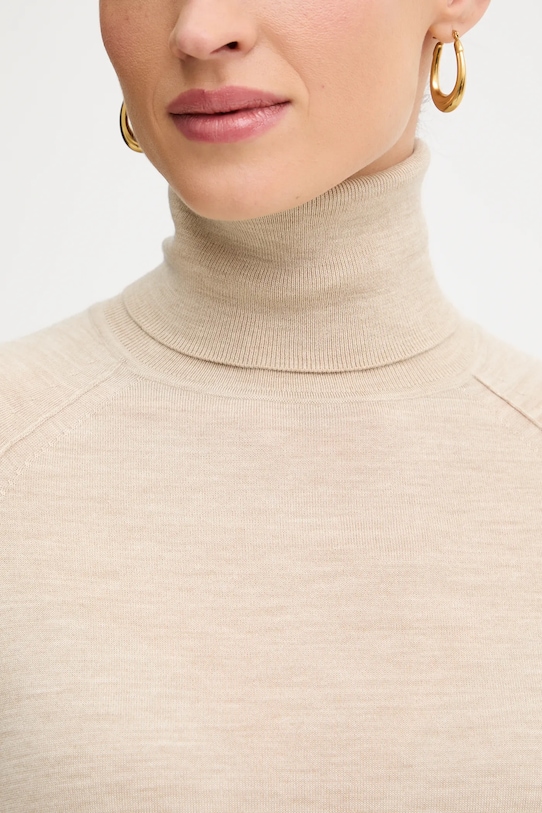 BOSS sweter wełniany 50548298 beżowy