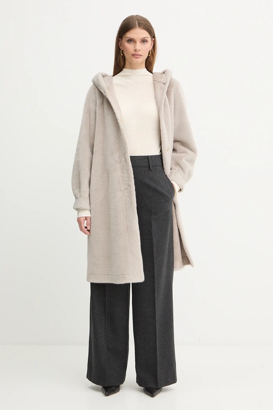 Μάλλινο πουλόβερ BOSS 50549166 μπεζ AW25