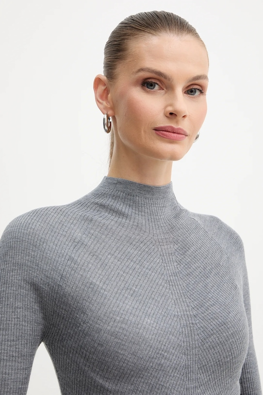 Вовняний светр BOSS 50549166 сірий