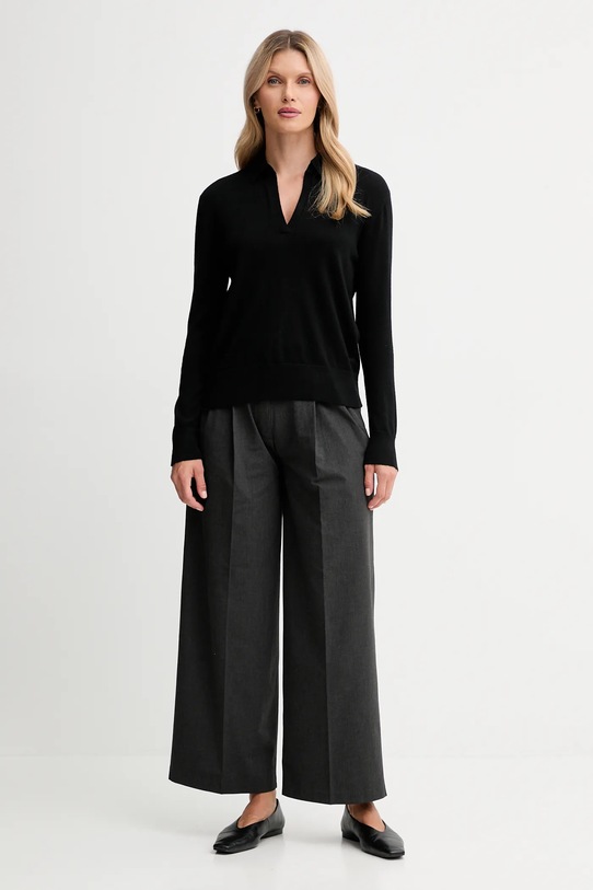 Calvin Klein sweter z dodatkiem wełny LV044A305G czarny AW25