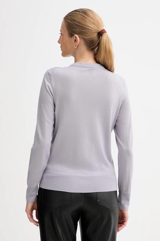 Odzież Calvin Klein kardigan wełniany LV044D323G fioletowy
